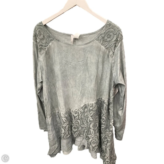 Tunic 3/4 Sleeve By Clothes Mentor In Green, Size: Xxl