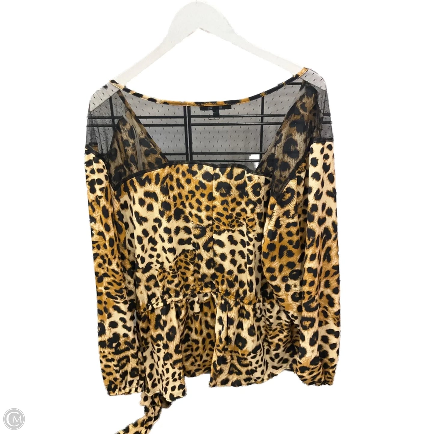 Top Long Sleeve By Clothes Mentor In Animal Print, Size: 3x