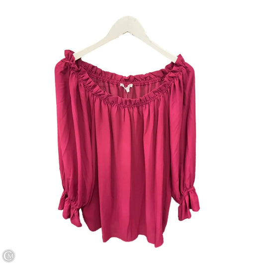 Top 3/4 Sleeve By Violet And Claire In Red, Size: 2x