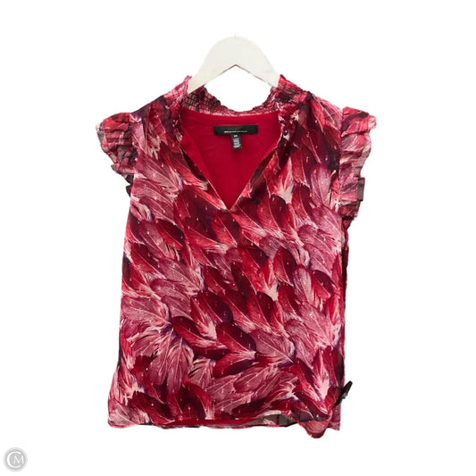 Top Short Sleeve By White House Black Market In Red, Size: Xs