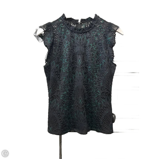 Top Short Sleeve By White House Black Market In Black & Green, Size: Xs
