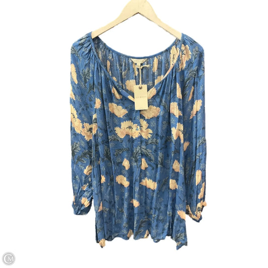 Top Long Sleeve By Lucky Brand In Blue, Size: 3x