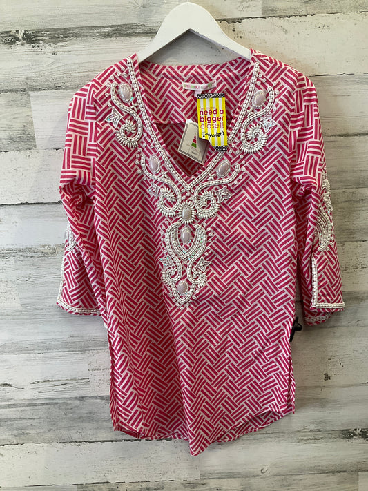 Top 3/4 Sleeve By Clothes Mentor In Pink, Size: S