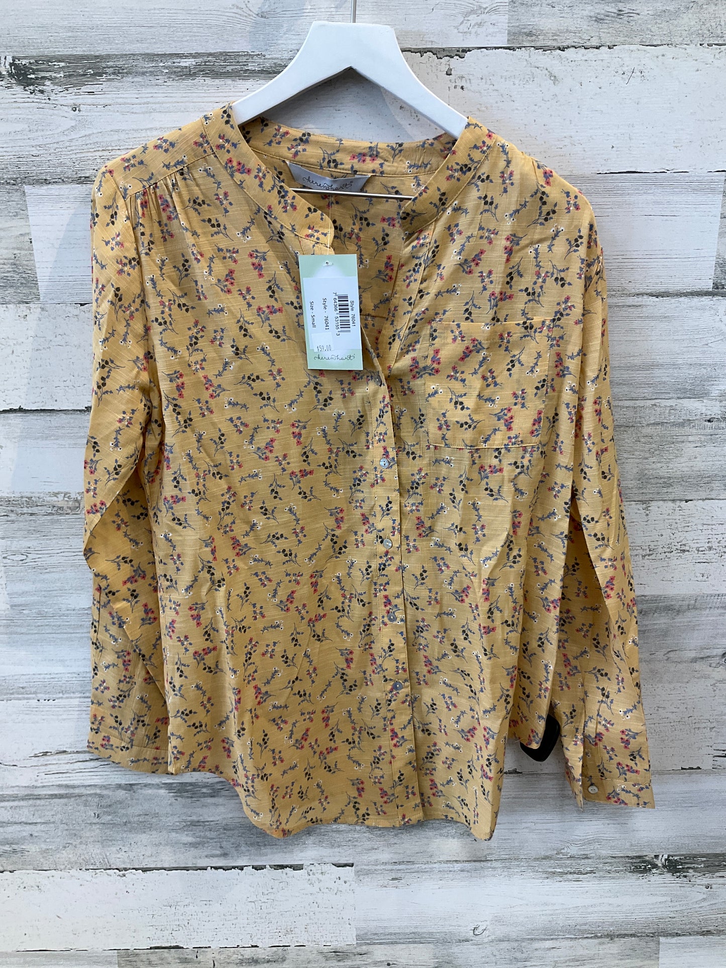 Top Long Sleeve By Clothes Mentor In Yellow, Size: S