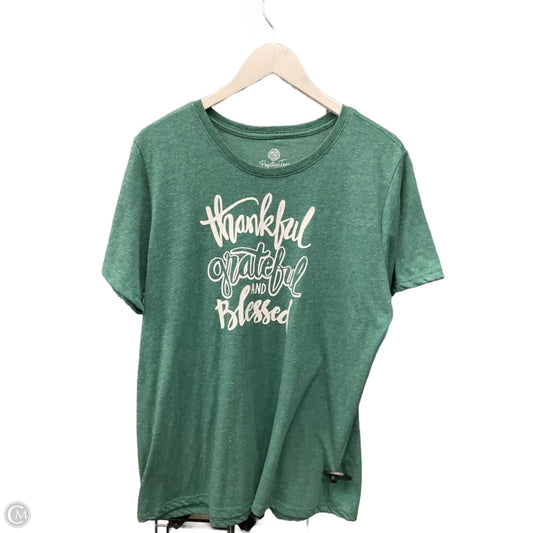 Top Short Sleeve By Clothes Mentor In Green, Size: 2x