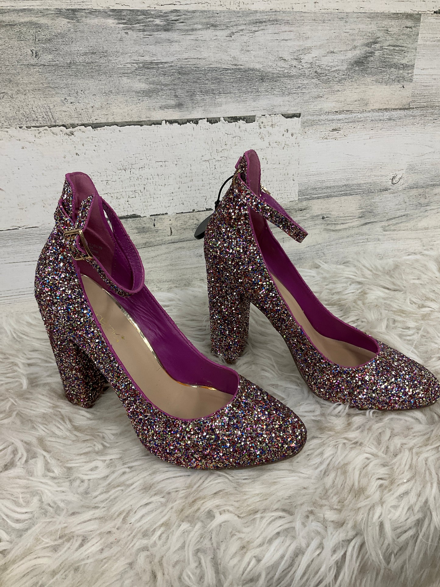 Shoes Heels Block By Shoedazzle In Purple, Size: 8.5