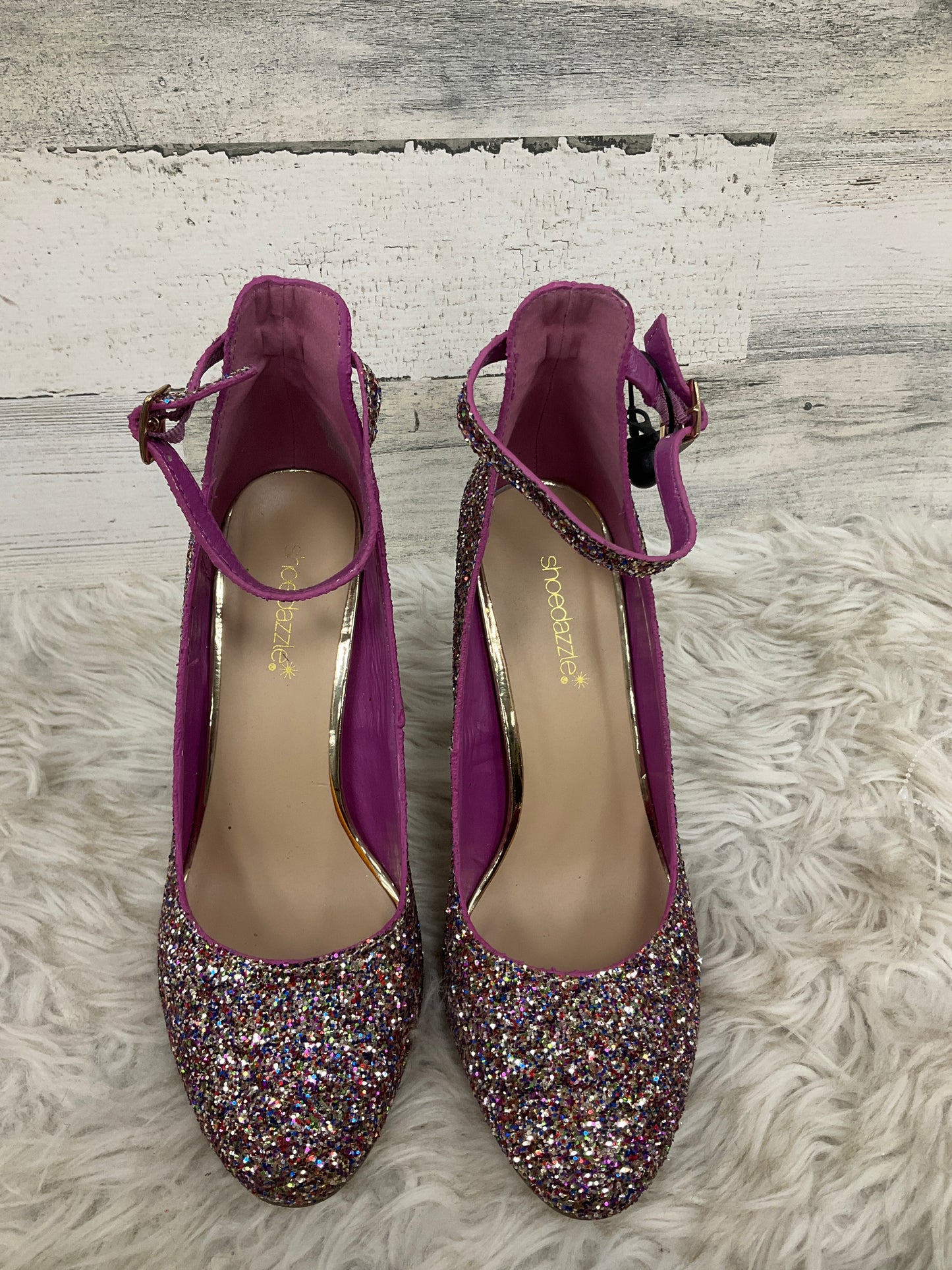 Shoes Heels Block By Shoedazzle In Purple, Size: 8.5