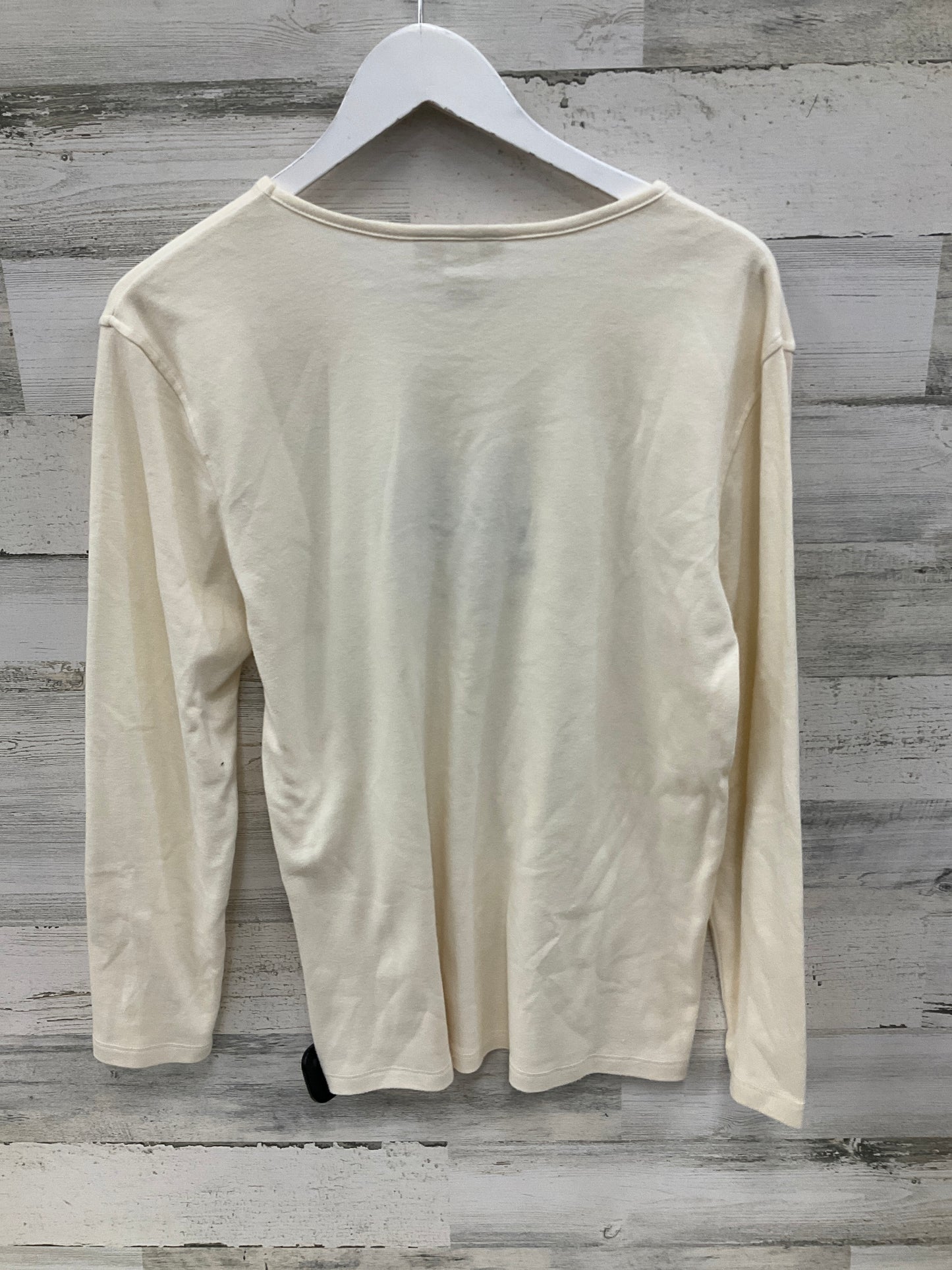 Top Long Sleeve By Clothes Mentor In Cream, Size: Xl