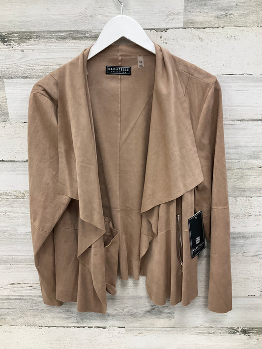 Cardigan By Clothes Mentor In Tan, Size: 1x