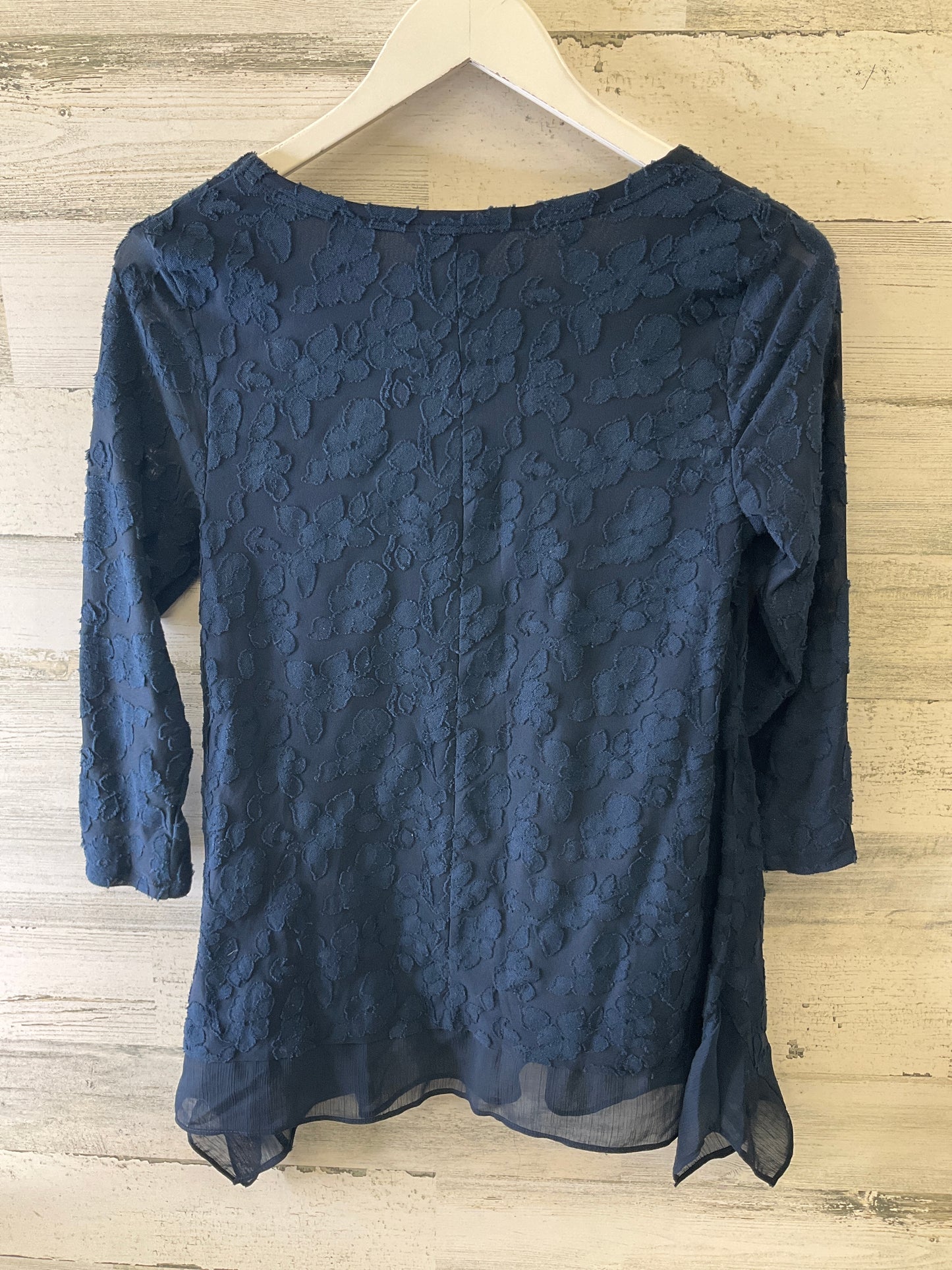 Top Long Sleeve By Simply Vera In Blue, Size: S