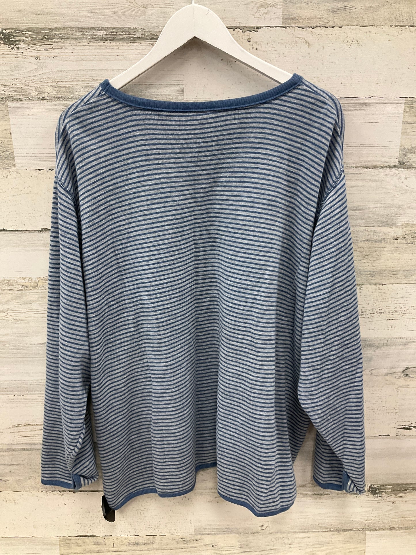 Top Long Sleeve By Erika And Co In Blue, Size: 3x