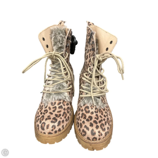Boots Ankle Heels By Very J In Animal Print, Size: 6.5