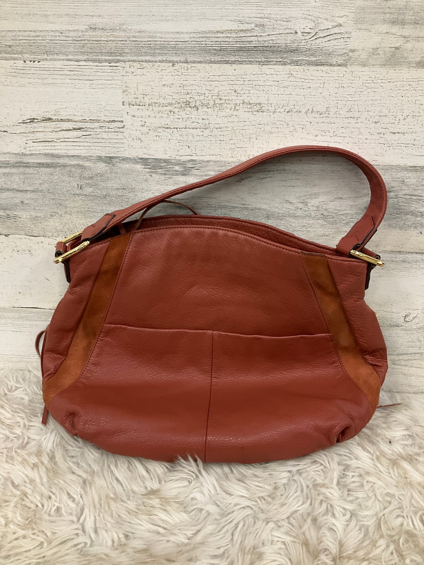 Handbag Leather By Clothes Mentor, Size: Large