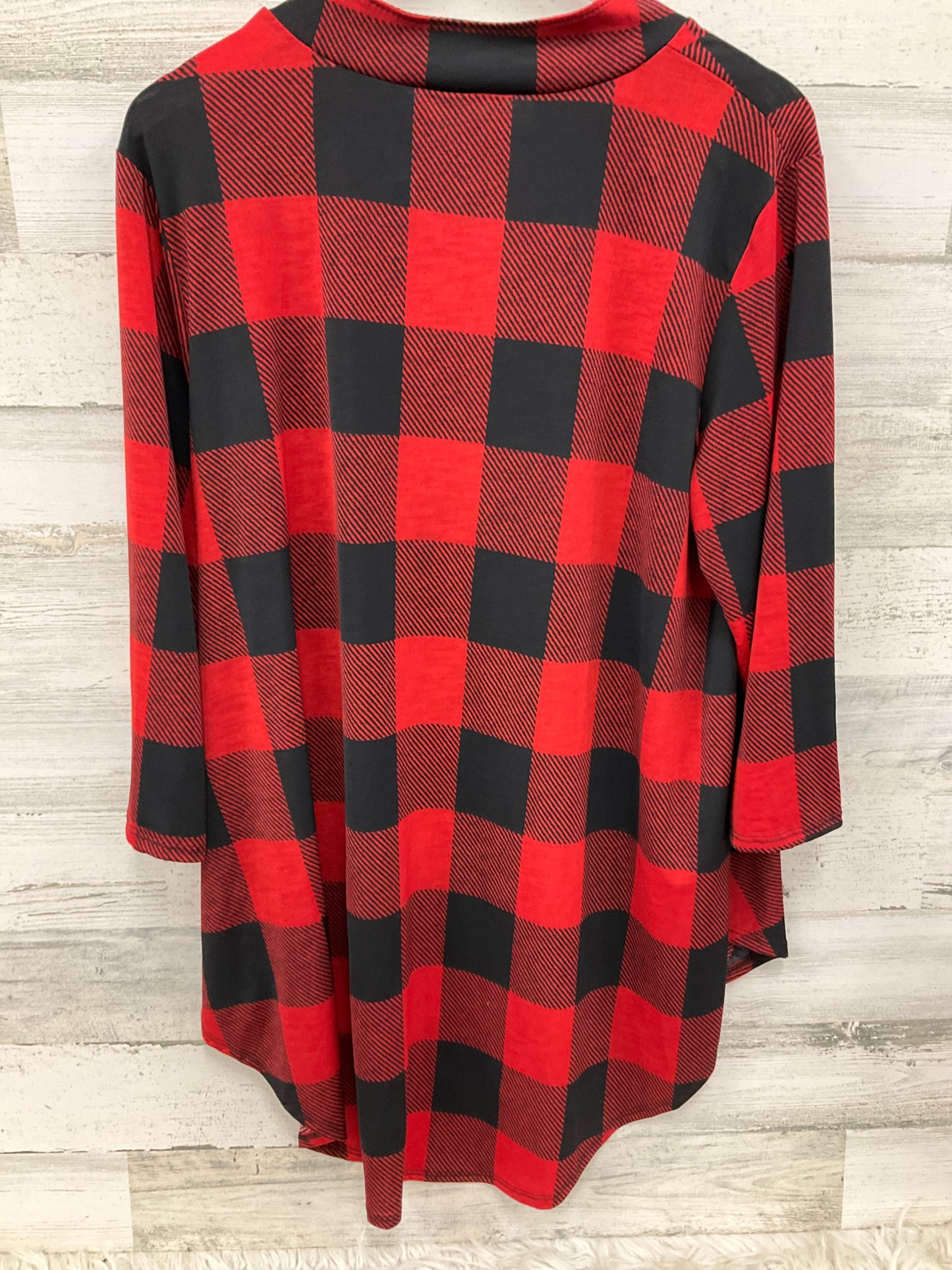 Top Long Sleeve By Clothes Mentor In Red, Size: 2x