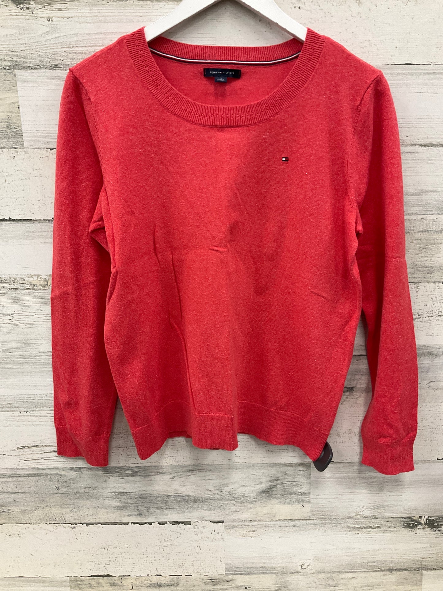 Top Long Sleeve By Tommy Hilfiger In Orange, Size: M