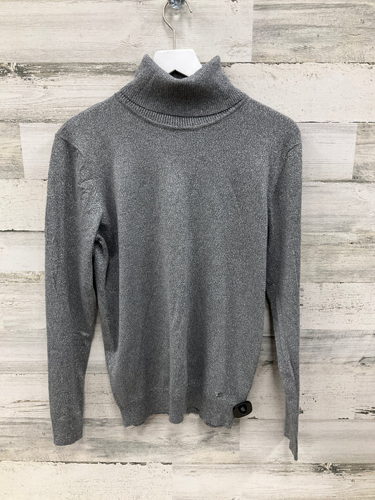 Top Long Sleeve By Calvin Klein In Silver, Size: L