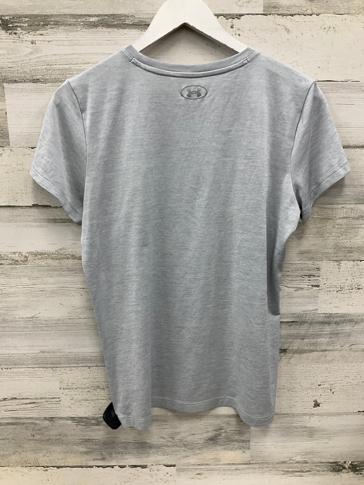 Top Short Sleeve By Under Armour In Grey, Size: L