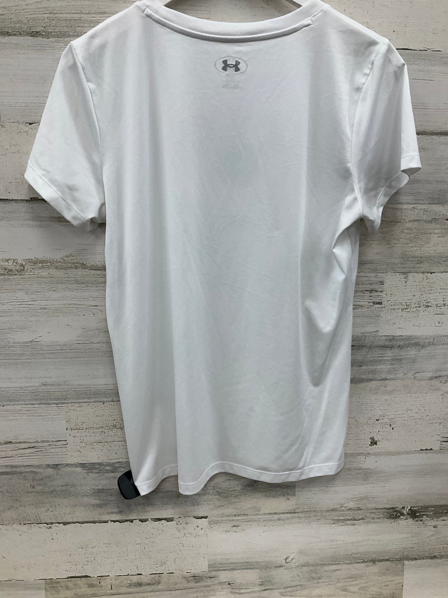 Top Short Sleeve By Under Armour In White, Size: L