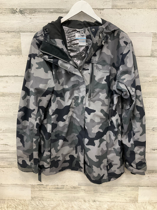 Coat Raincoat By Columbia In Camouflage Print, Size: L