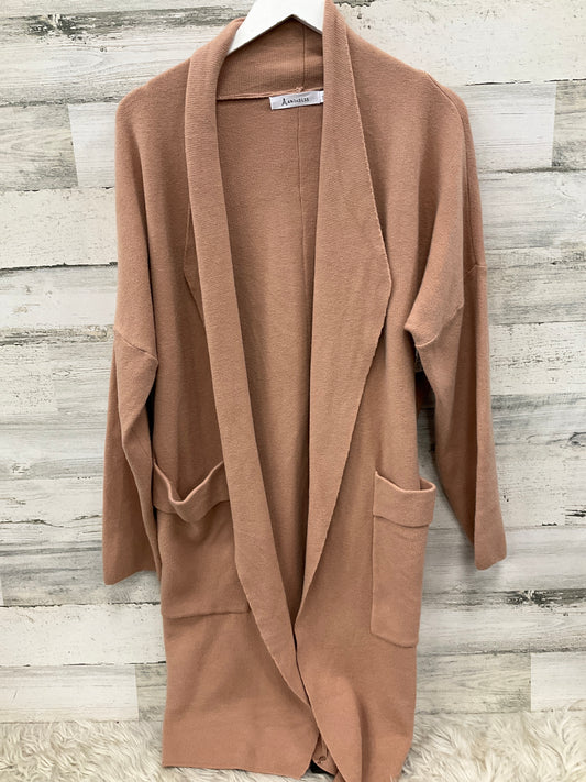 Cardigan By Clothes Mentor In Tan, Size: Xl