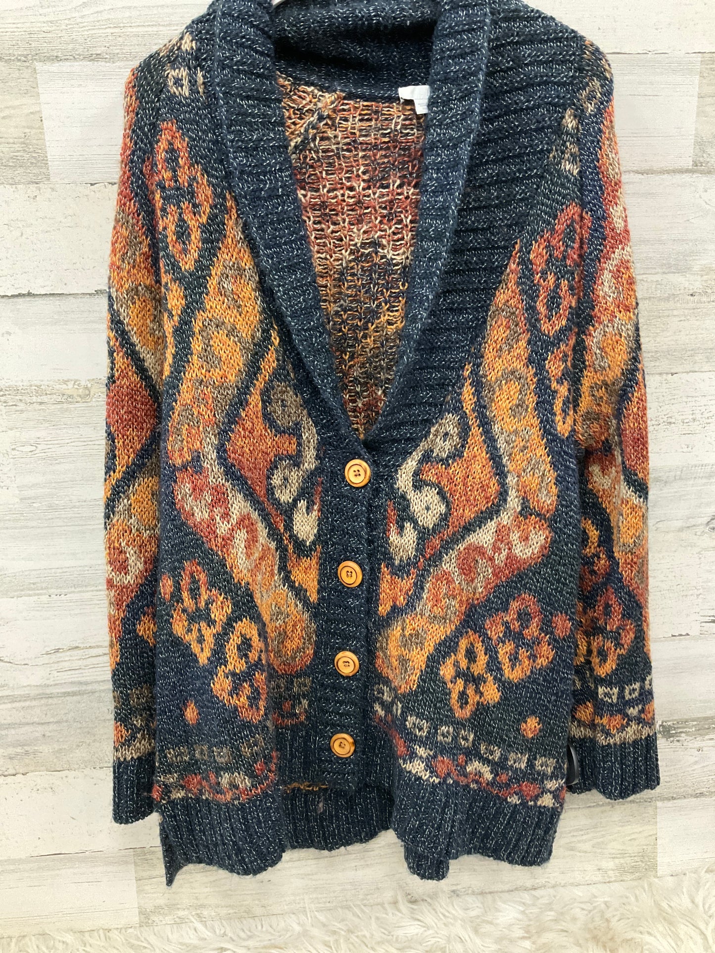 Cardigan By J. Jill In Orange, Size: Xl