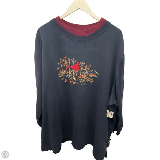 Top Long Sleeve By Bobbie Brooks In Blue, Size: 3x