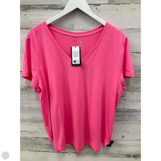 Top Short Sleeve By Ideology In Pink, Size: 2x