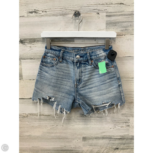 Shorts By American Eagle In Blue Denim, Size: 0