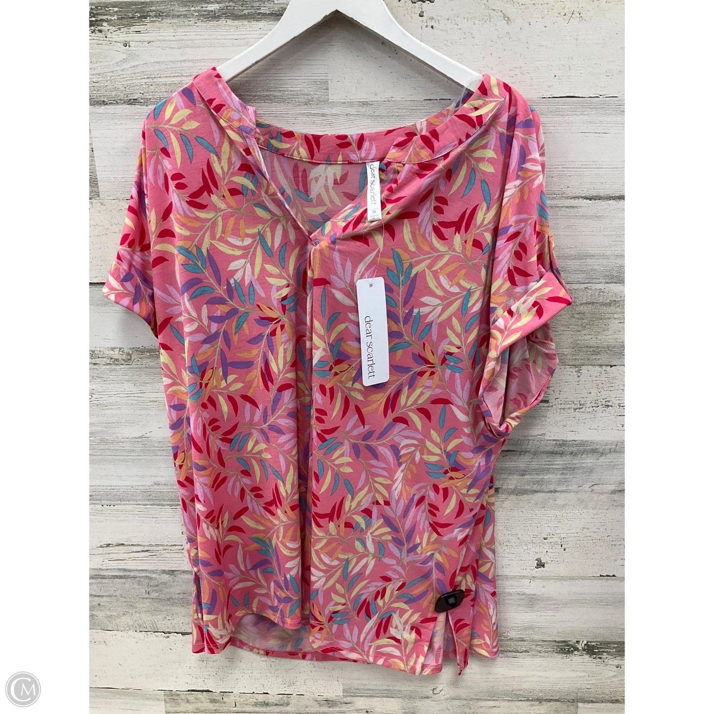 Top Short Sleeve By Clothes Mentor In Pink, Size: 3x