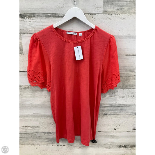 Top Short Sleeve By Notations In Orange, Size: 1x