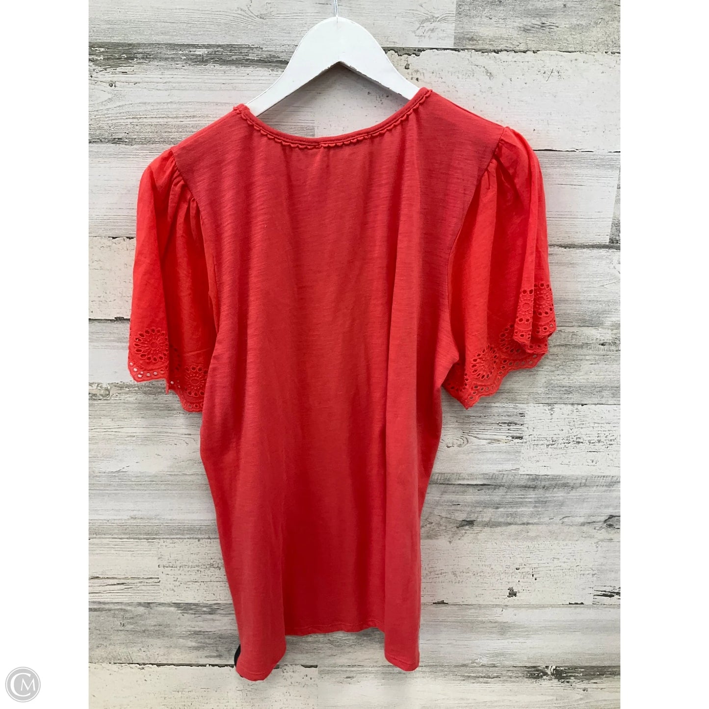 Top Short Sleeve By Notations In Orange, Size: 1x