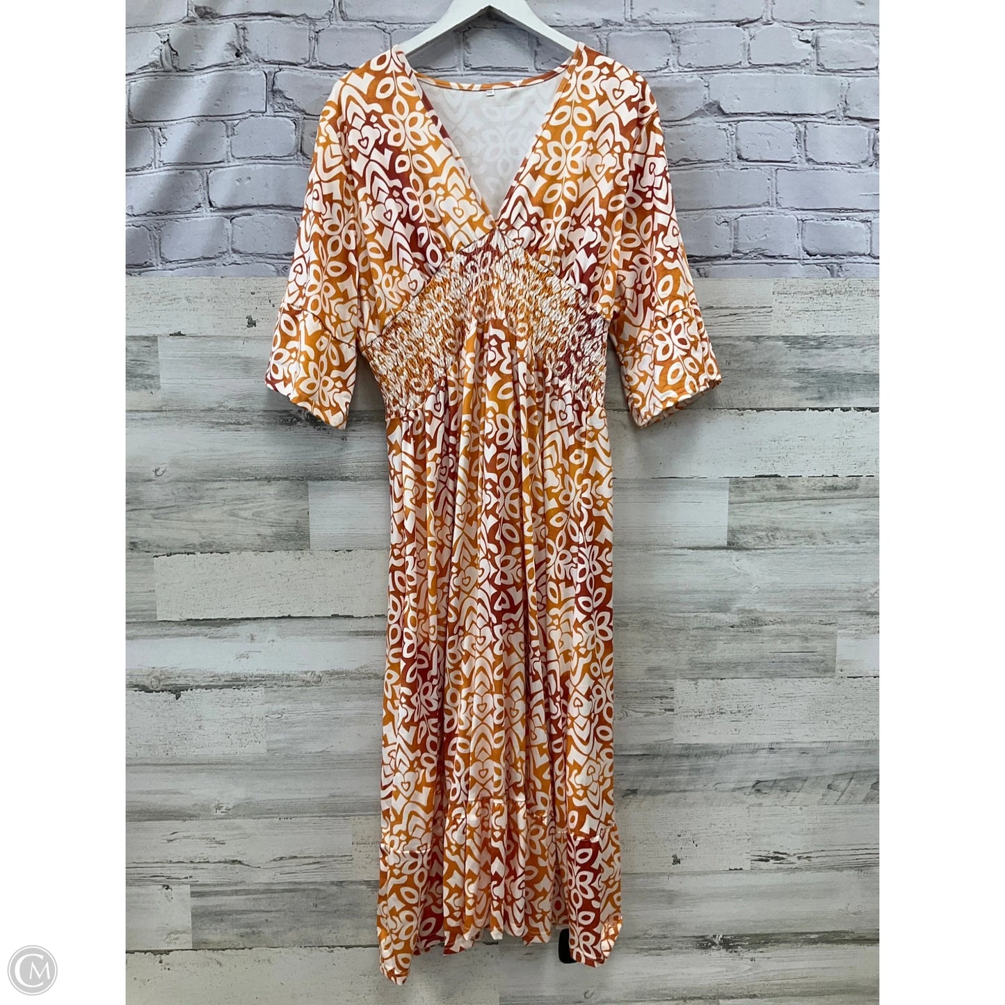 Dress Casual Maxi By Clothes Mentor In Gold, Size: 5x
