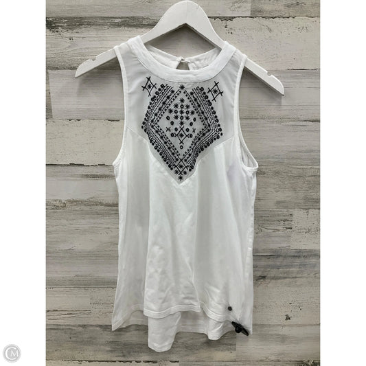 Top Sleeveless By Elementz In White, Size: S