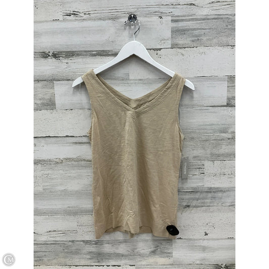 Top Sleeveless By Chicos In Tan, Size: S