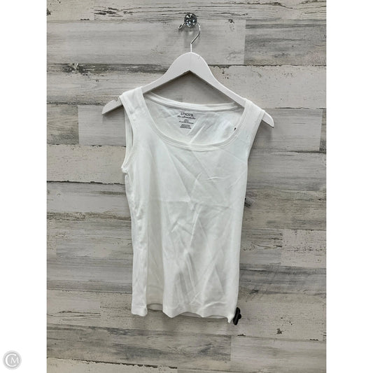 Top Sleeveless By Chicos In White, Size: S