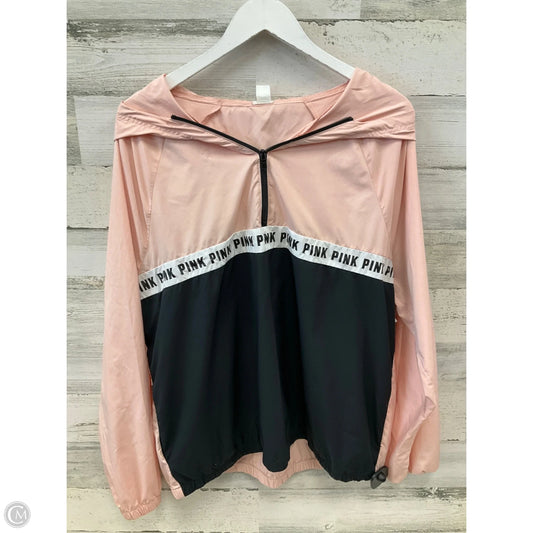 Jacket Windbreaker By Pink In Peach, Size: M