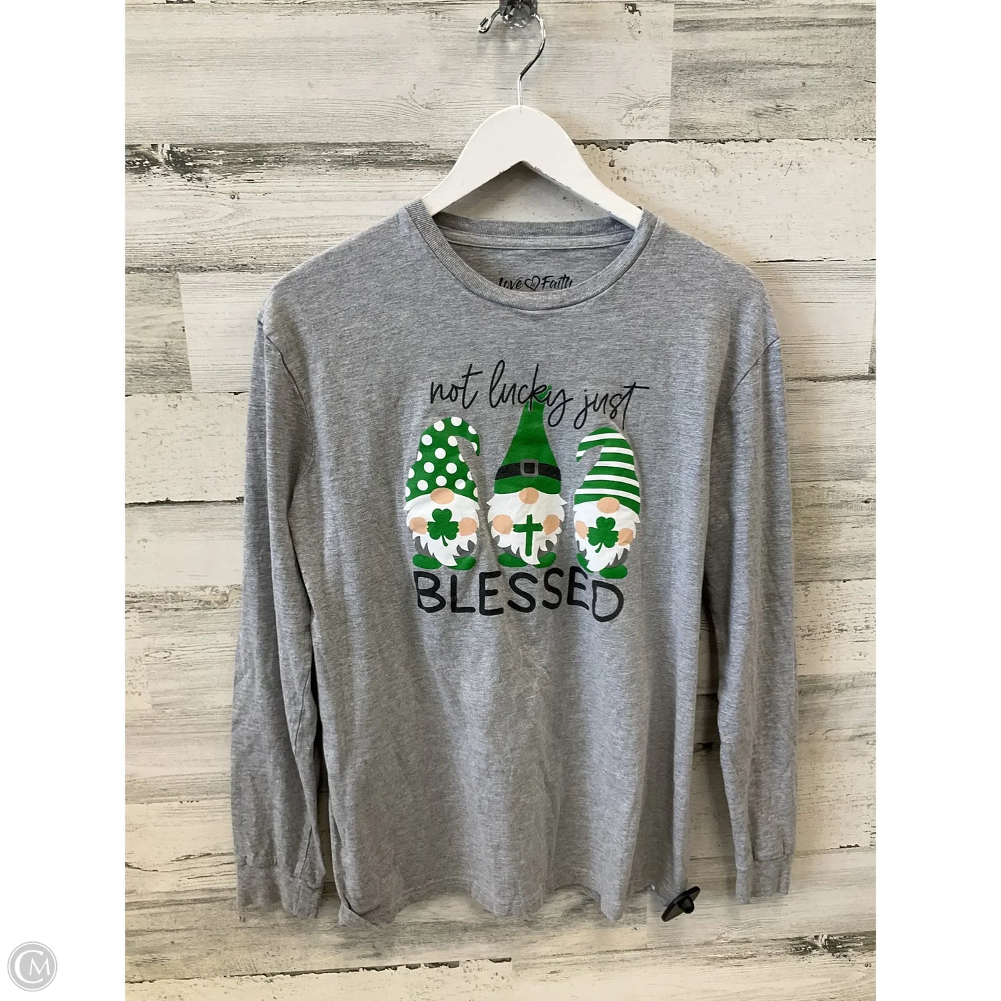 Top Long Sleeve By Clothes Mentor In Grey, Size: M