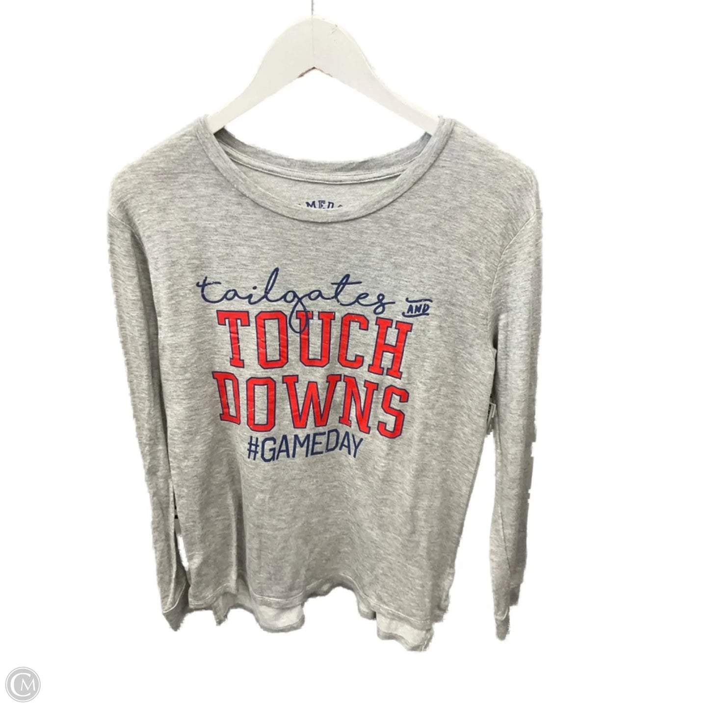Top Long Sleeve By Clothes Mentor In Grey, Size: S