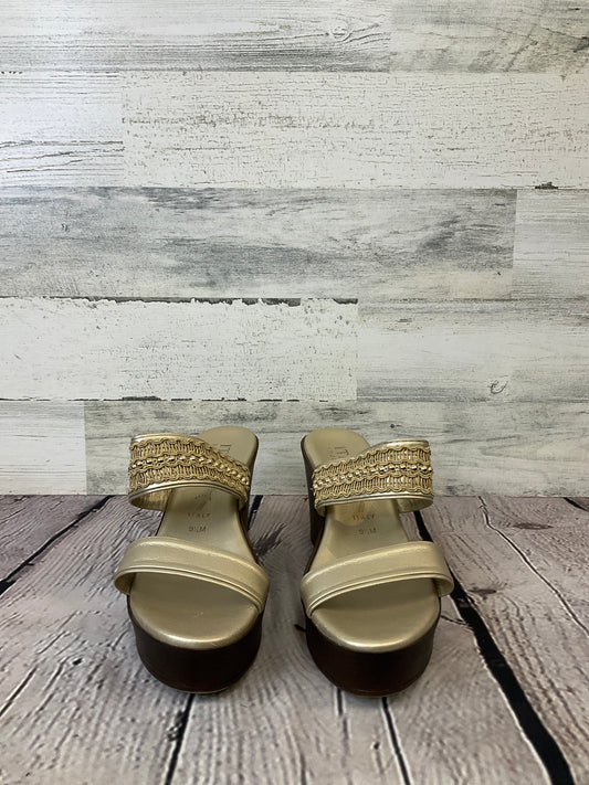 Sandals Heels Wedge By Italian Shoemakers  Size: 9.5