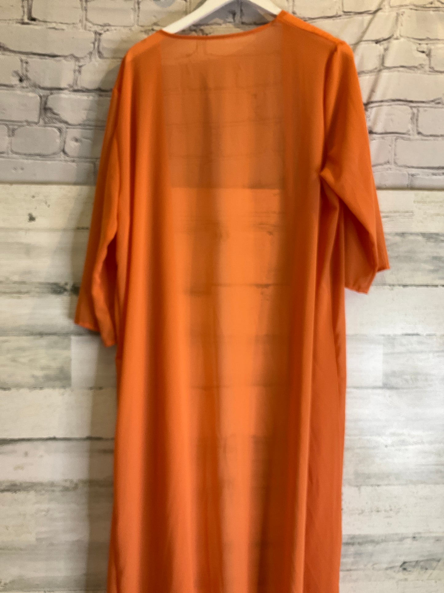 Kimono By Clothes Mentor In Orange, Size: 2x