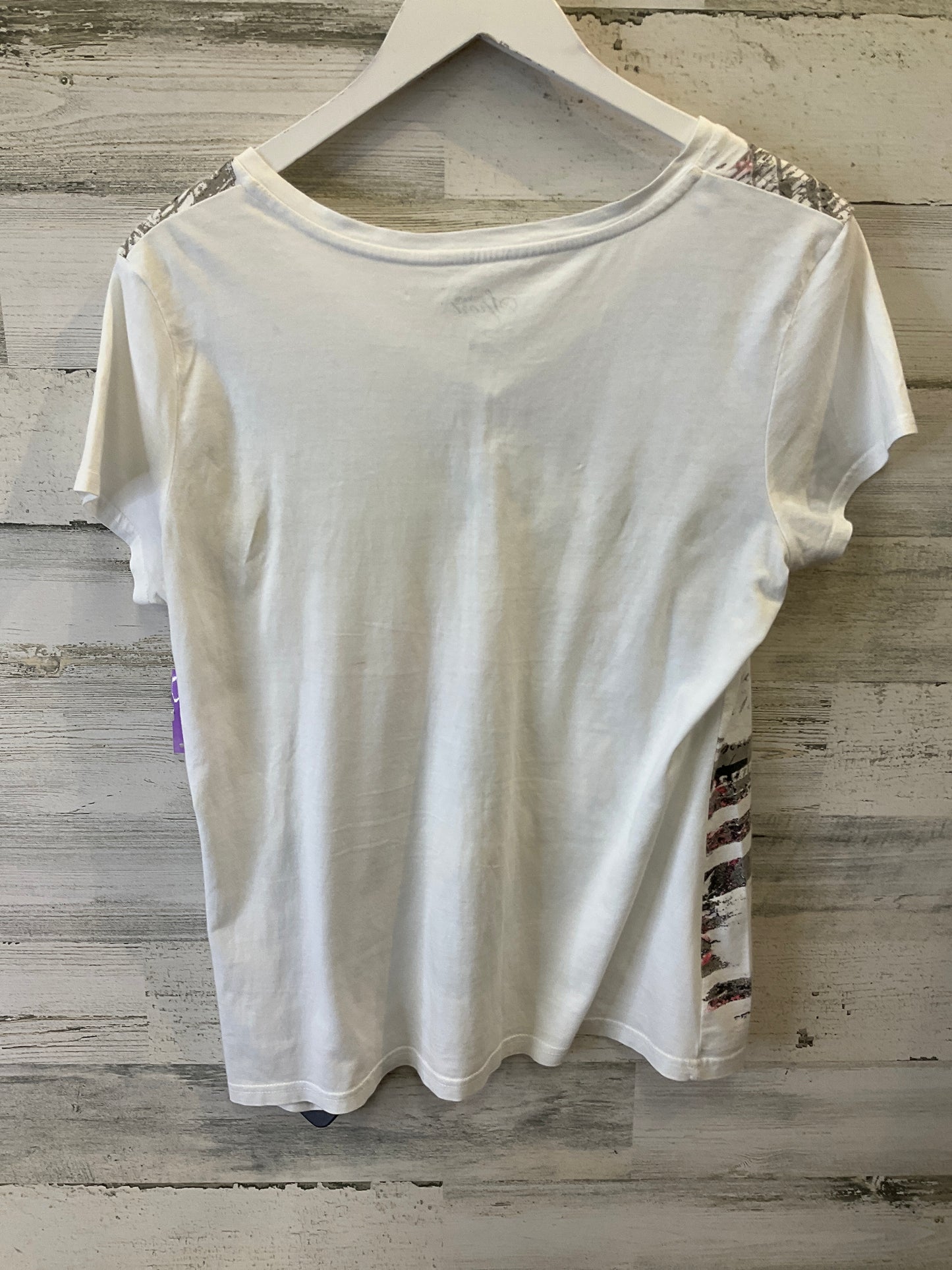 White Top Short Sleeve Style And Company, Size Petite L