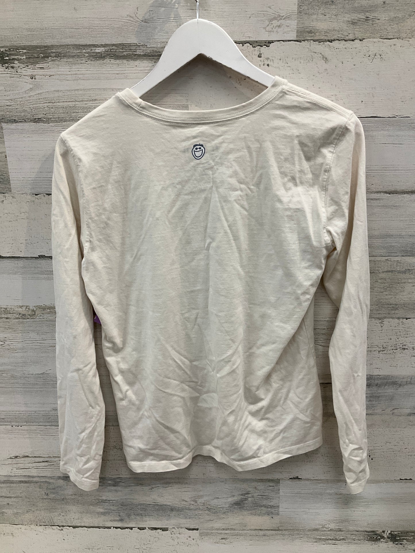 Top Long Sleeve By Life Is Good In White, Size: S