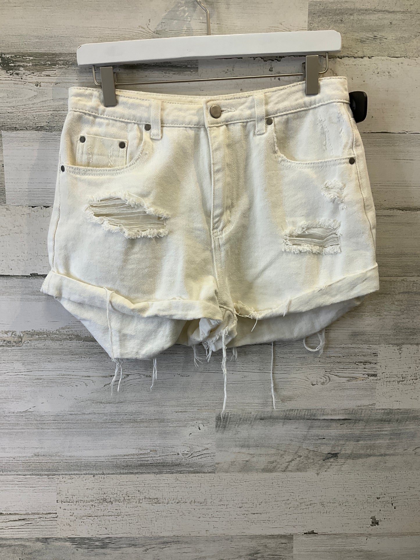 White Denim Shorts Mustard Seed, Size 8