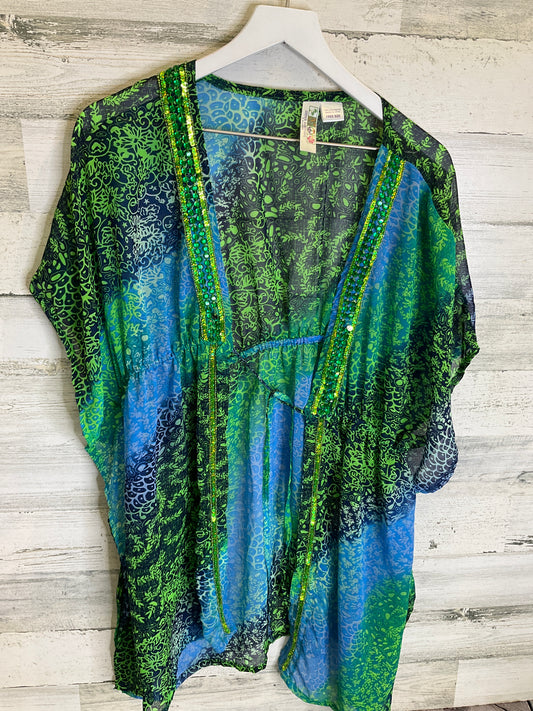 Kimono By Clothes Mentor In Green, Size: Onesize