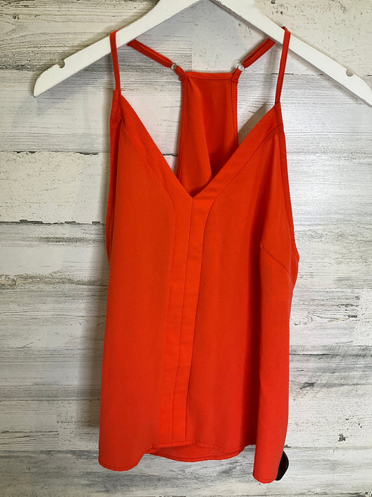 Orange Top Sleeveless Clothes Mentor, Size M