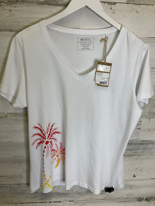 White Top Short Sleeve Clothes Mentor, Size L