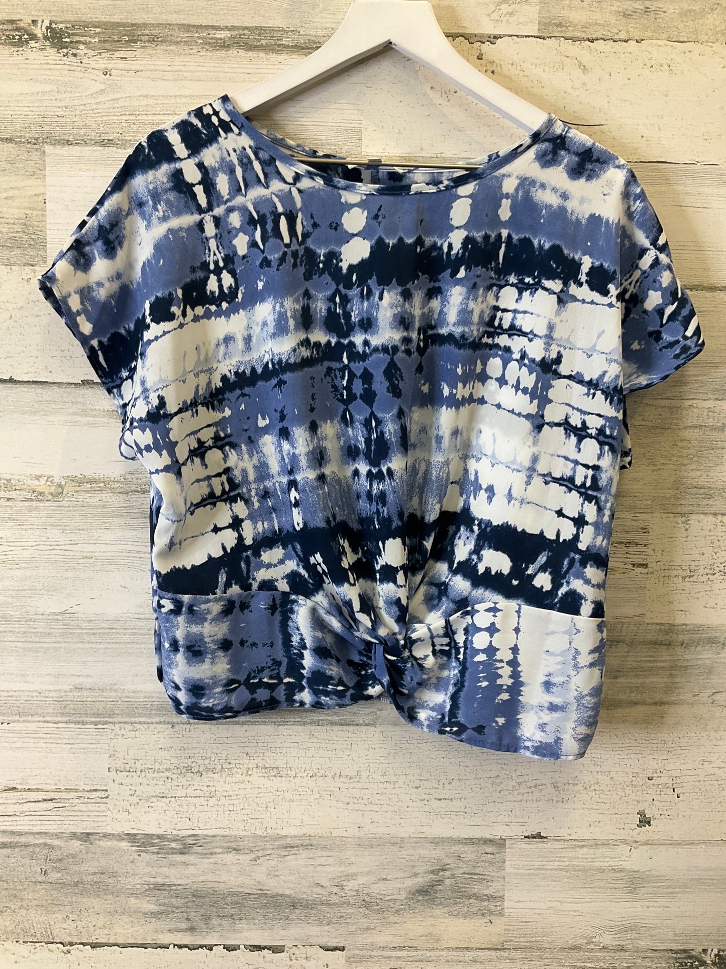 Blue Top Short Sleeve Clothes Mentor, Size L