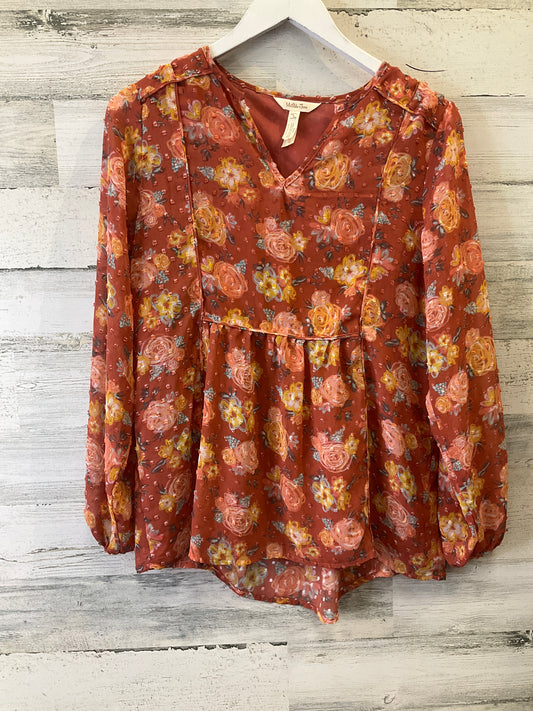 Orange Top Long Sleeve Matilda Jane, Size S