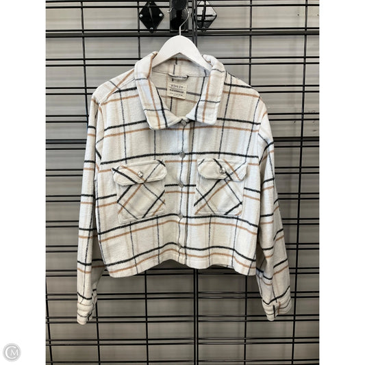 Jacket Shirt By Clothes Mentor In Cream & Tan, Size: Xl