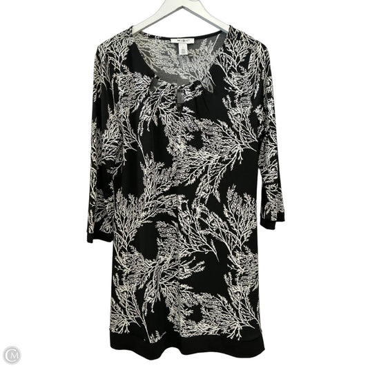 Dress Casual Midi By White House Black Market In Black & White, Size: L